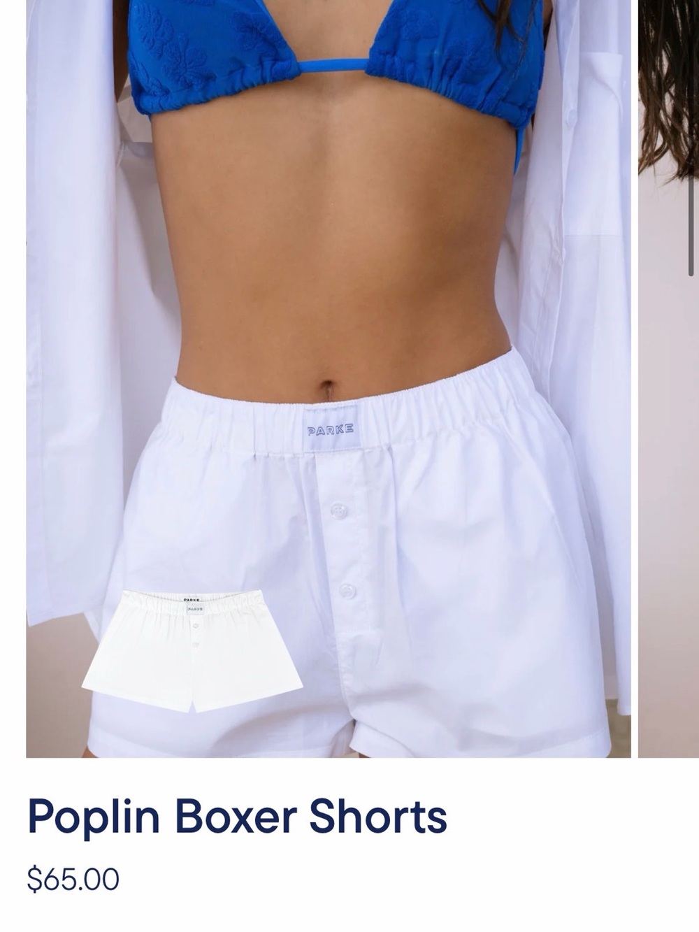 Poplin Boxer Shorts - White
